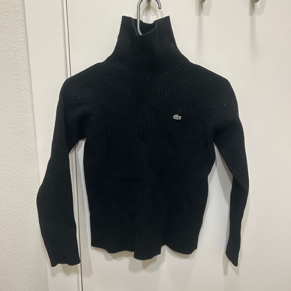 Black Turtleneck Sweater by Lacoste